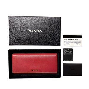 Prada Saffiano Metal Bar Wallet